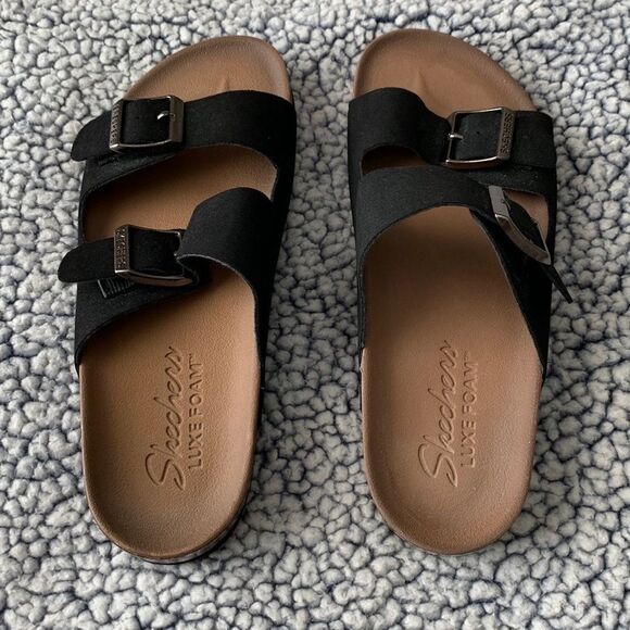 Sketchers Women’s Relaxed Fit, Luxe Foam Sandal - Picture 4 of 5